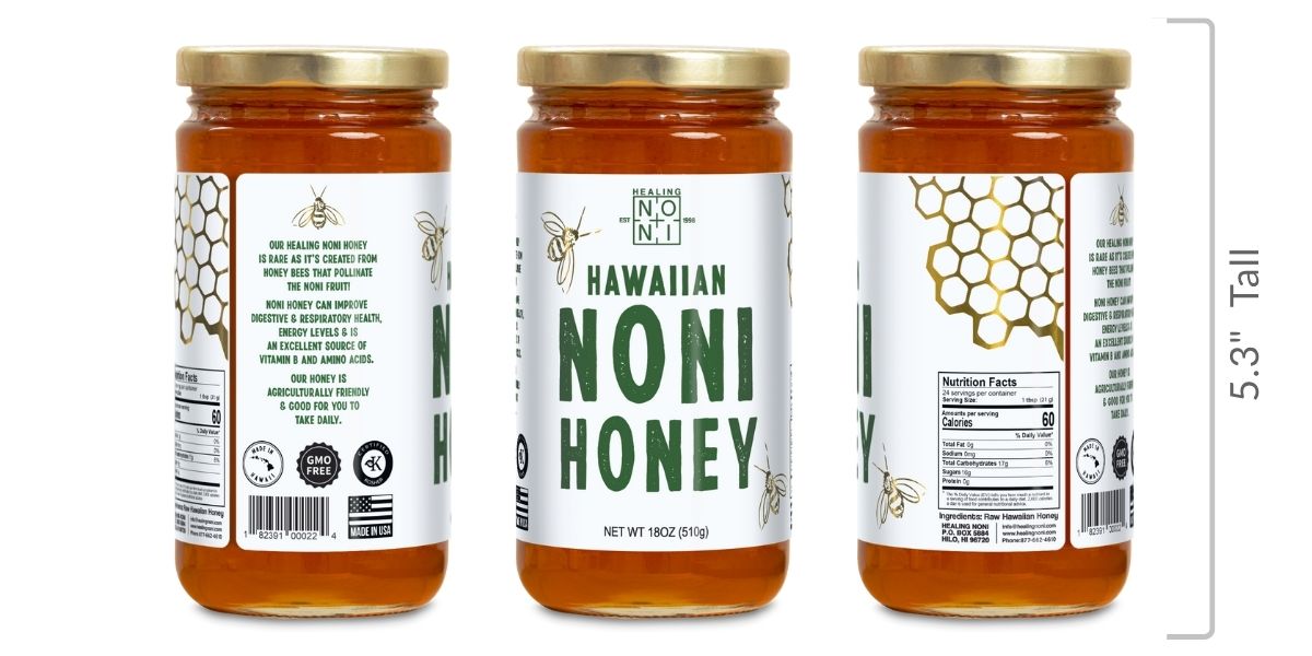 Hawaiian Noni Honey 18oz – HEALING NONI